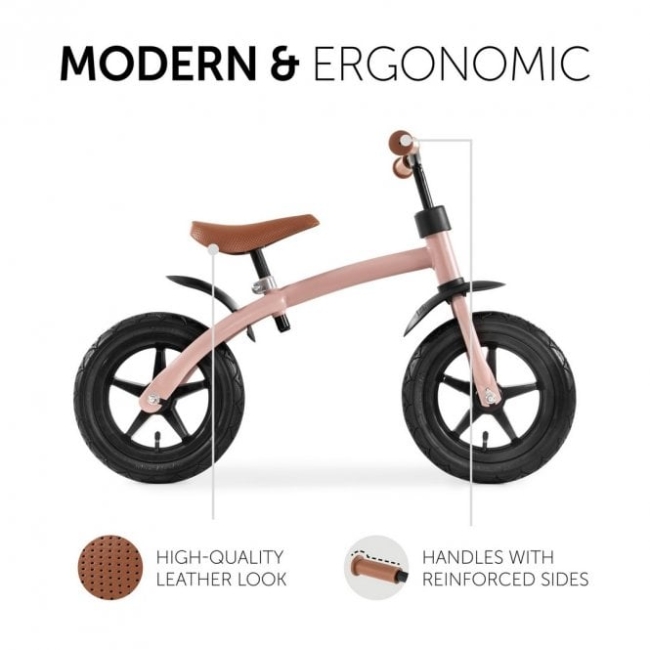 საბავშვო ბალანს ველოსიპედი  EZ RIDER, რეზინის დასბერი საბურავებით 25 კგ მდე ბავშვებისათვის. ფერი: ღია ვარდისფერი