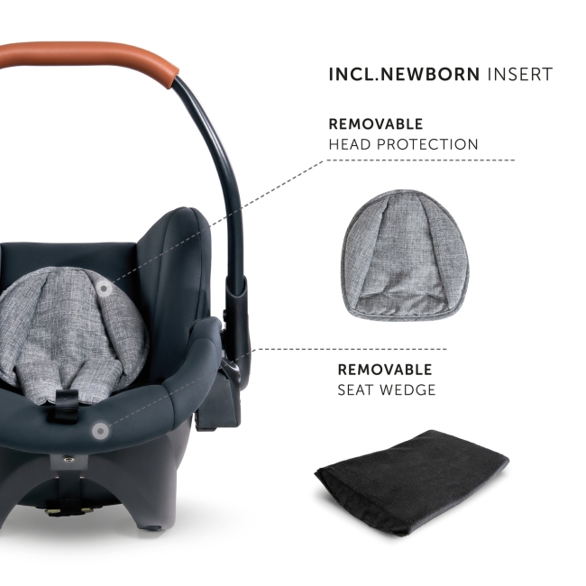 მანქანის სავარძელი Comfort Fix,  0-13 კგ (დაბადებიდან 1 წლამდე) ბავშვებისათვის, დამაგრების სისტემა ღვედი.  შავი ნაცრისფერში